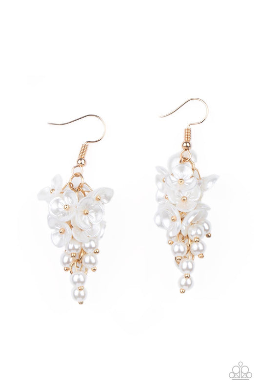 Bountiful Bouquets - Gold Paparazzi Earring