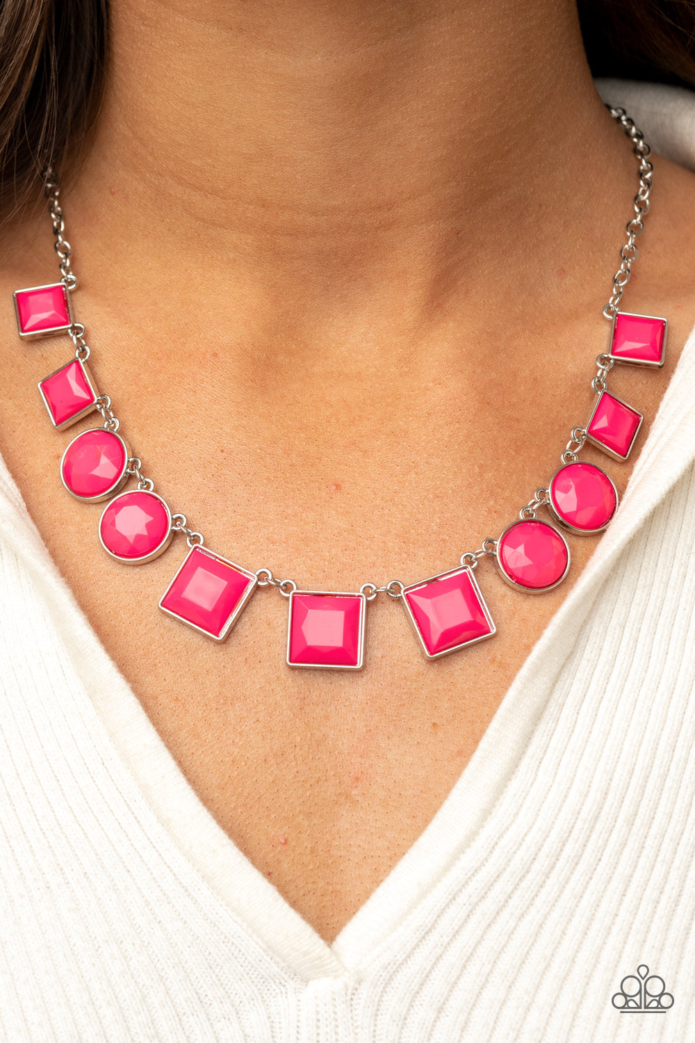 Tic Tac TREND - Pink Necklace