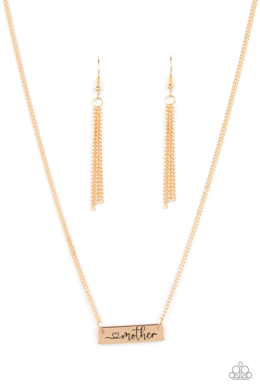 Joy Of Motherhood - Gold Paparazzi Necklace