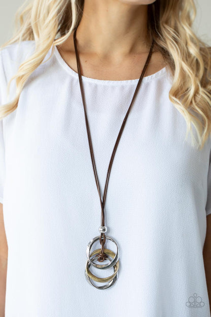 Harmonious Hardware - Brown Paparazzi Necklace