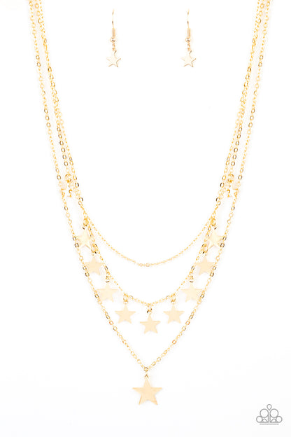 Americana Girl - Gold Paparazzi Necklace