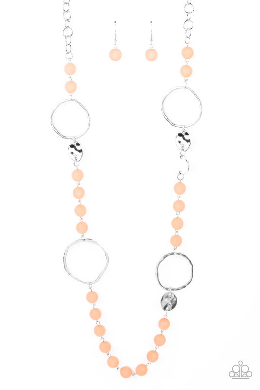 Sea Glass Wanderer - Orange Necklace