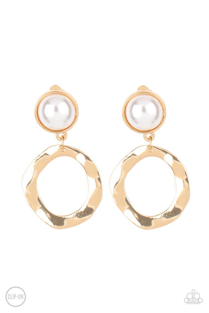 Vintage Veracity - Gold Paparazzi Earring