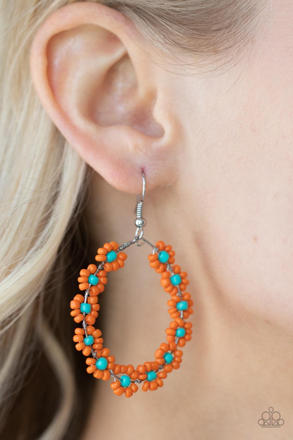 Festively Flower Child - Orange Earring