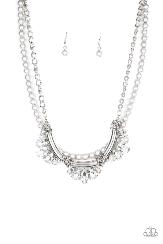 Bow Before The Queen - Silver Necklace