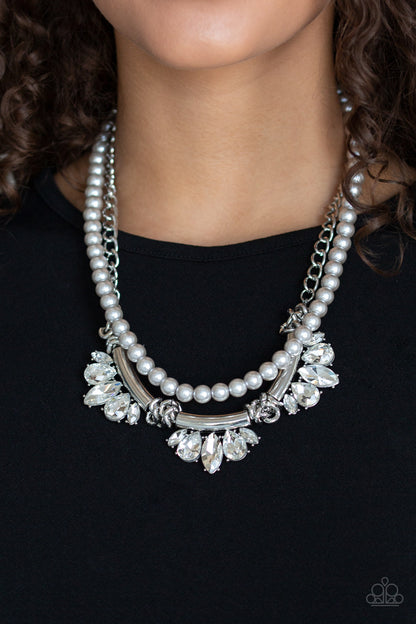 Bow Before The Queen - Silver Necklace
