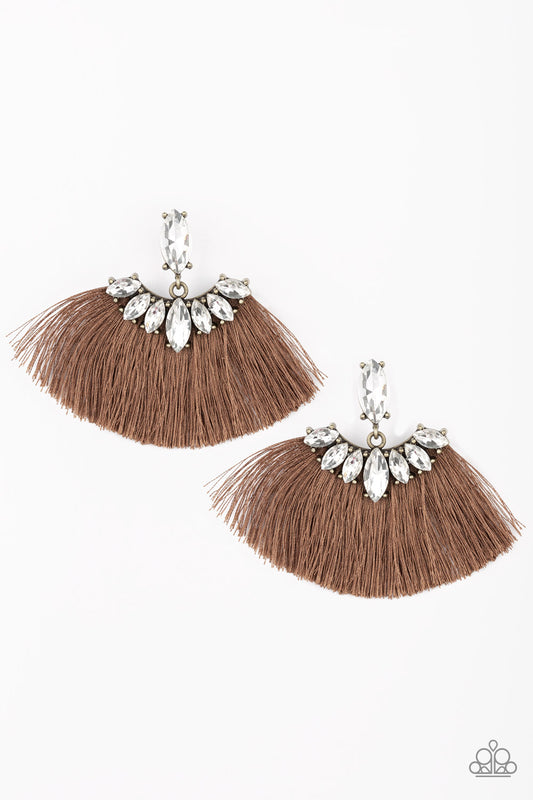 Formal Flair - Brown Paparazzi Earring