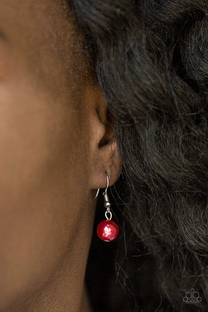Party Pearls - Red Necklace