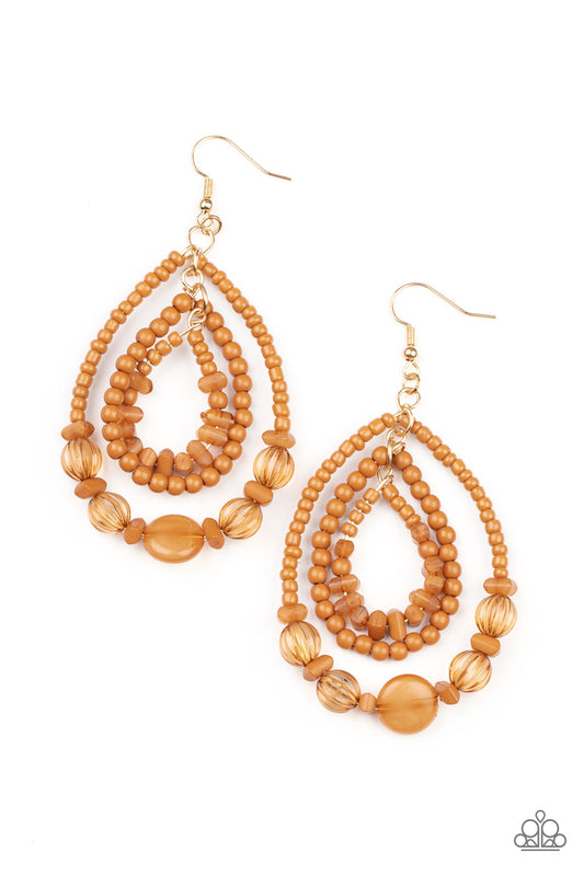 Prana Party - Brown Earring