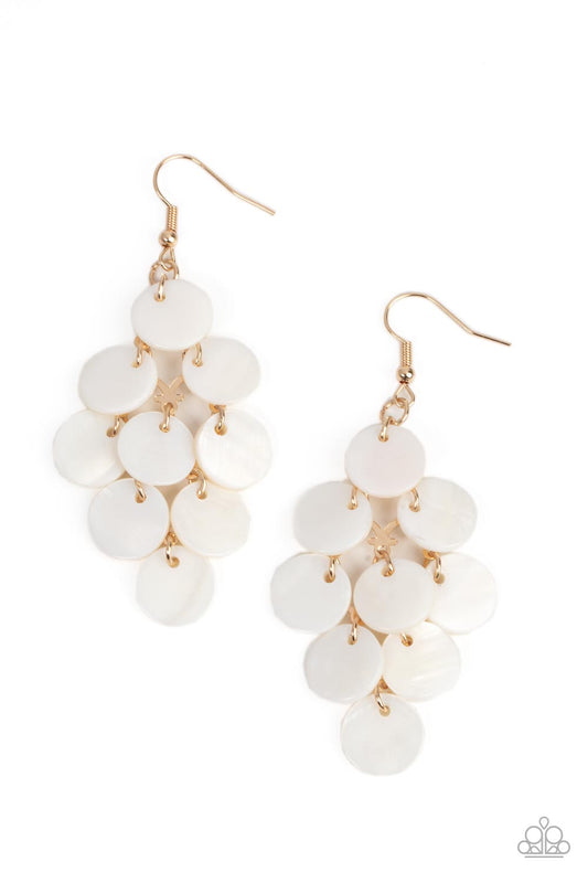 Tropical Tryst - Gold Paparazzi Earring