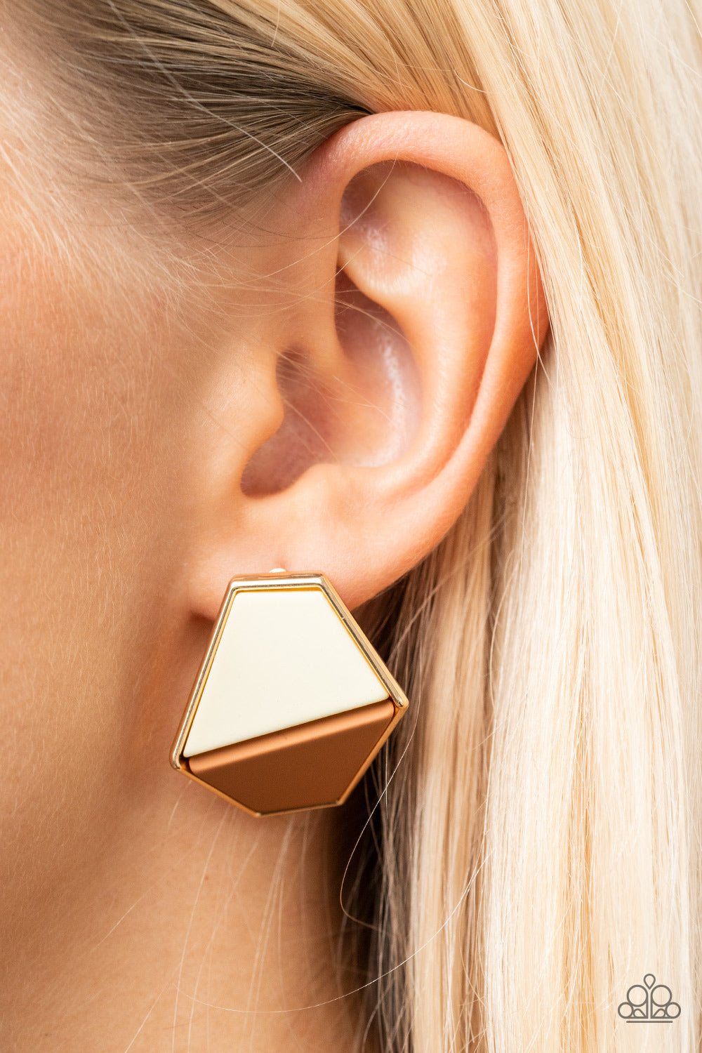 Generically Geometric - Brown Paparazzi Earring