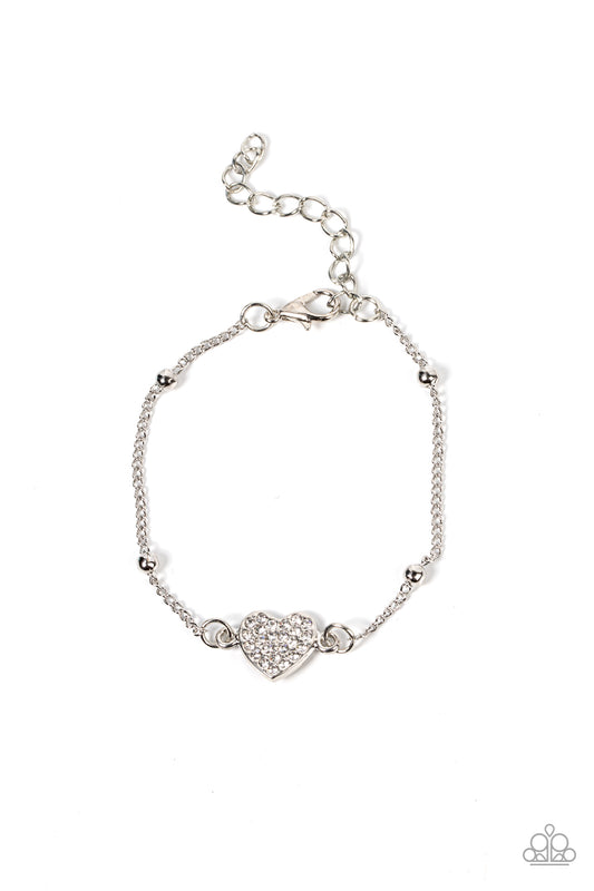 Heartachingly Adorable - White Paparazzi Bracelet