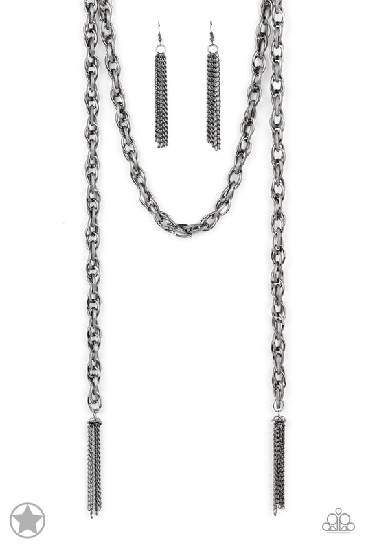 SCARFed for Attention - Gunmetal Necklace