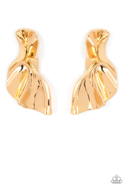 METAL-Physical Mood - Gold Post Earring