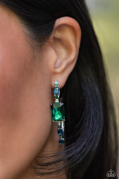 Elite Ensemble - Green Paparazzi Earring