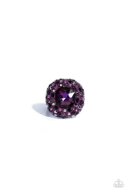 Glistening Grit - Purple Paparazzi Ring
