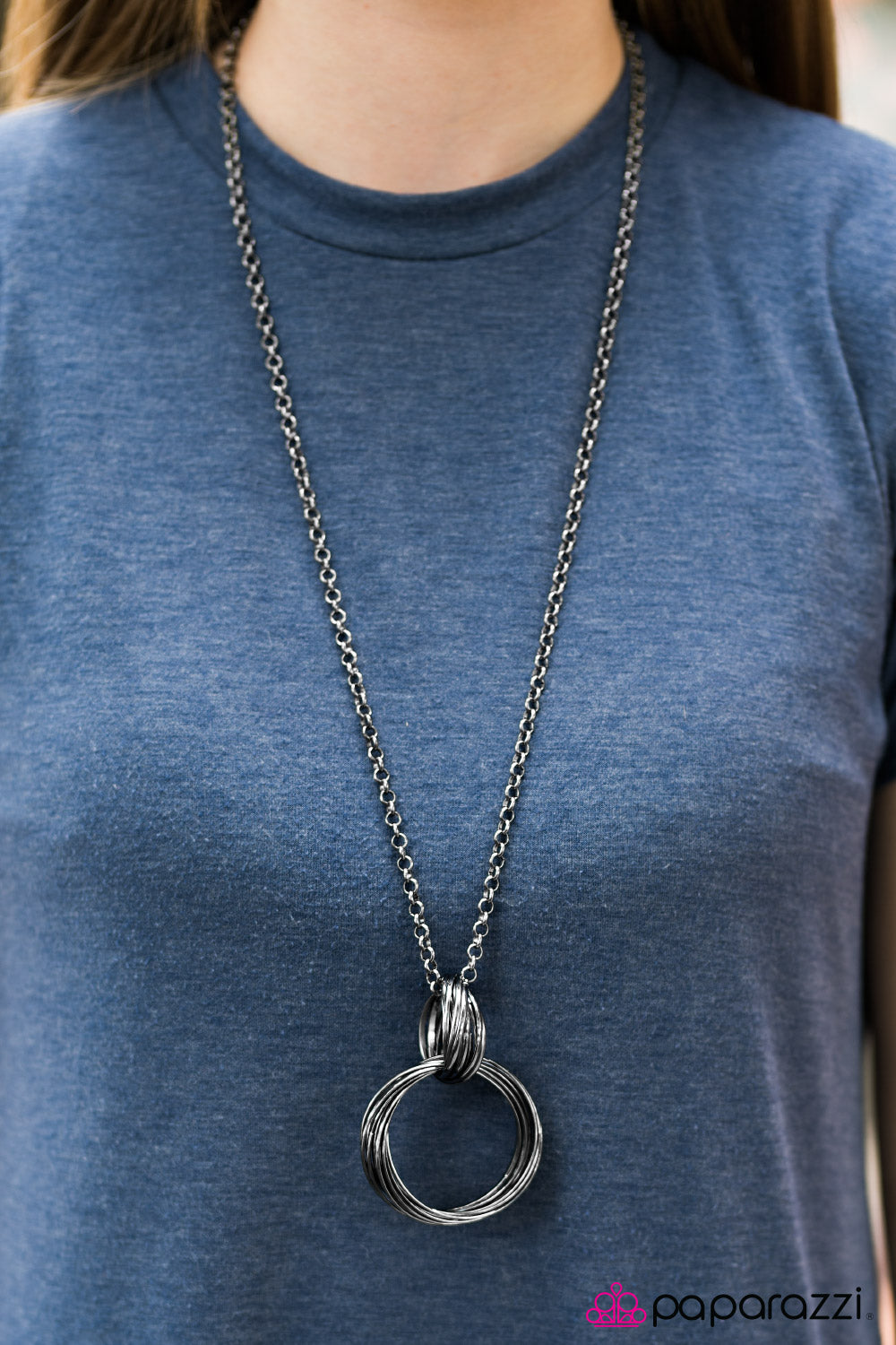 Hello Halo - Black Necklace