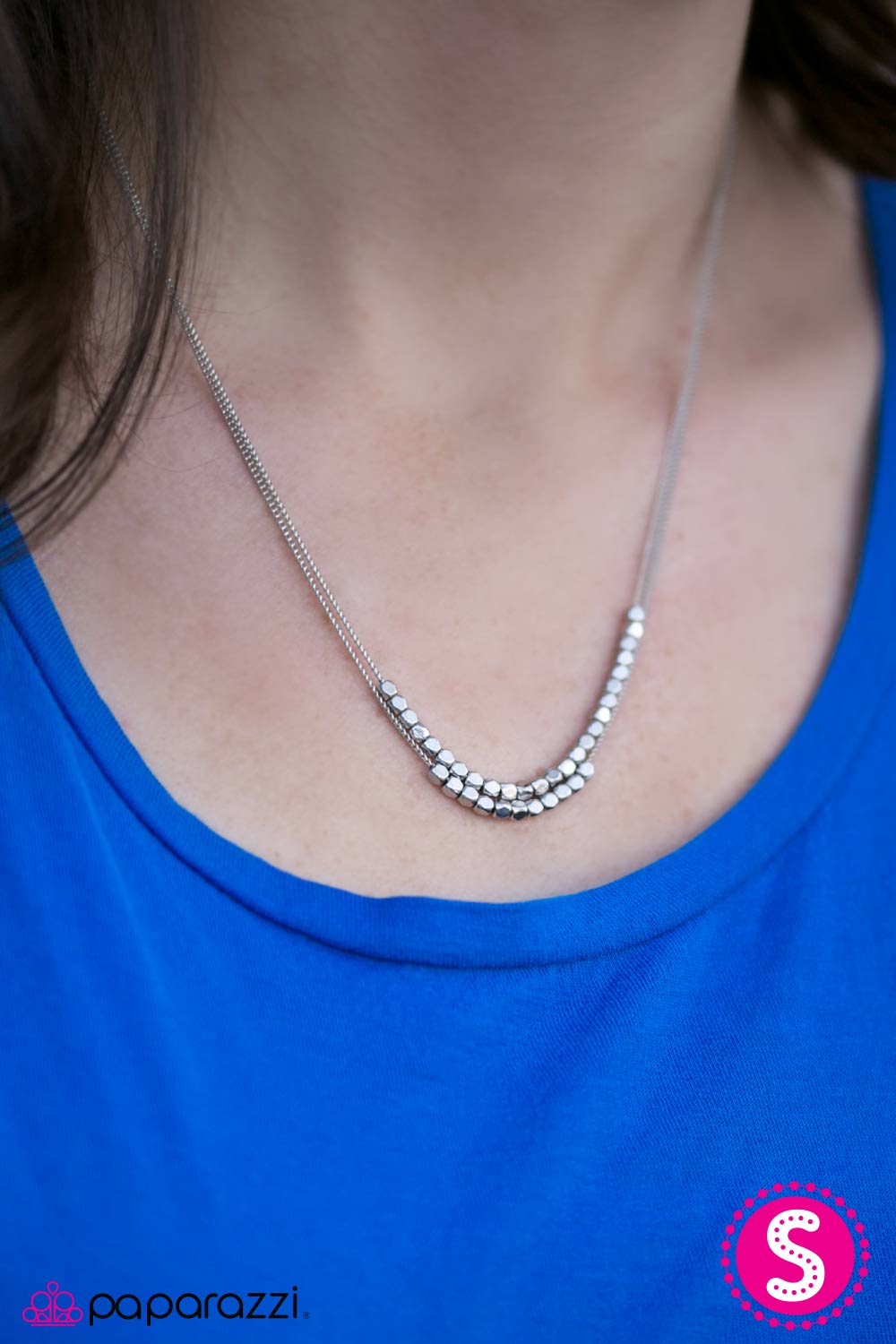 Rock The Block - Silver Necklace
