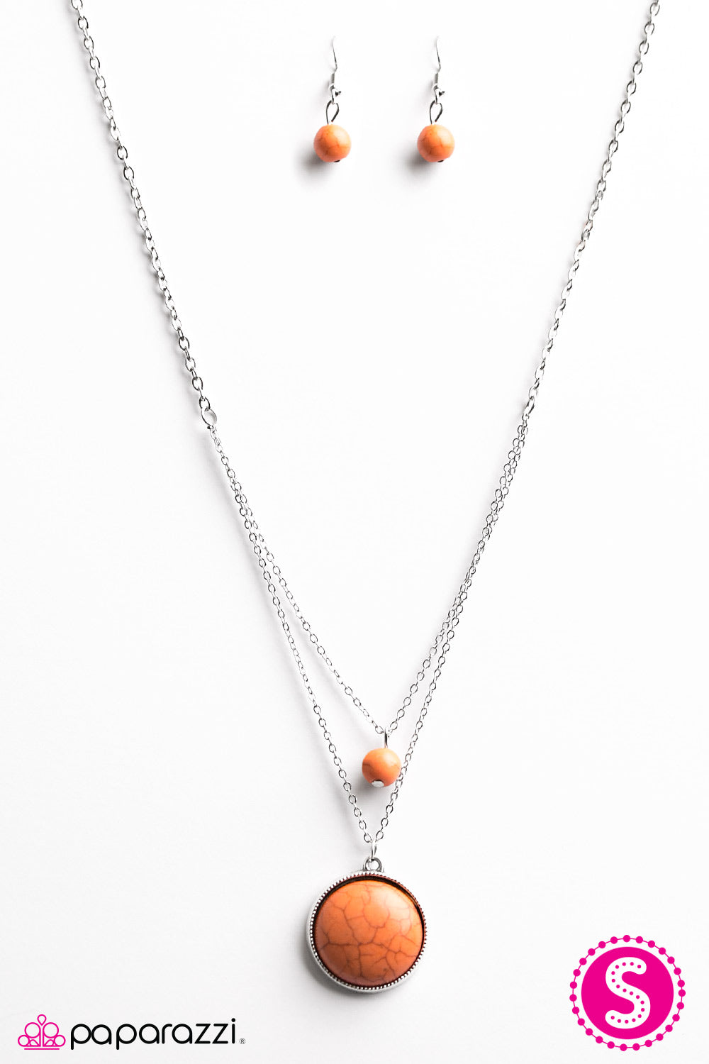 Sandstone Skies - Orange Necklace