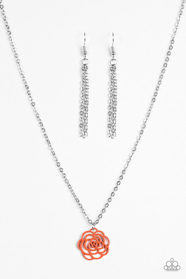 Blossom Bliss - Orange Necklace