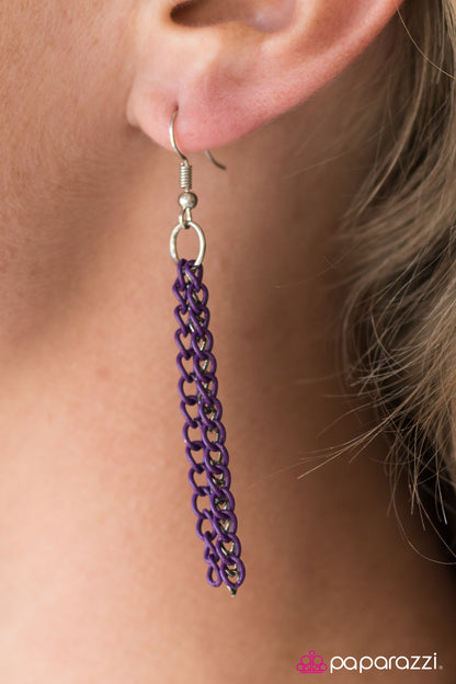 Colorful Calamity - Purple Necklace