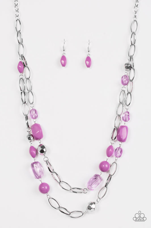 GLEAM Weaver - Purple Necklace