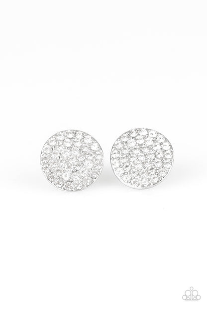 Greatest Of All Time - White Paparazzi Earring