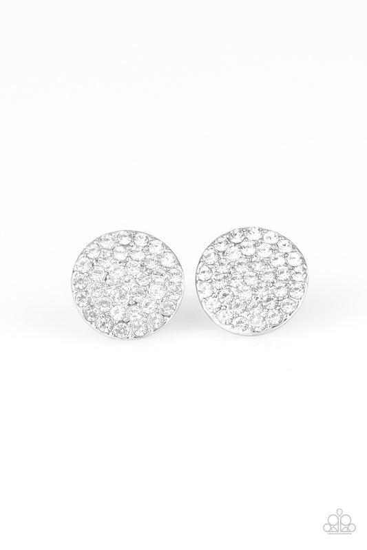 Greatest Of All Time - White Paparazzi Earring