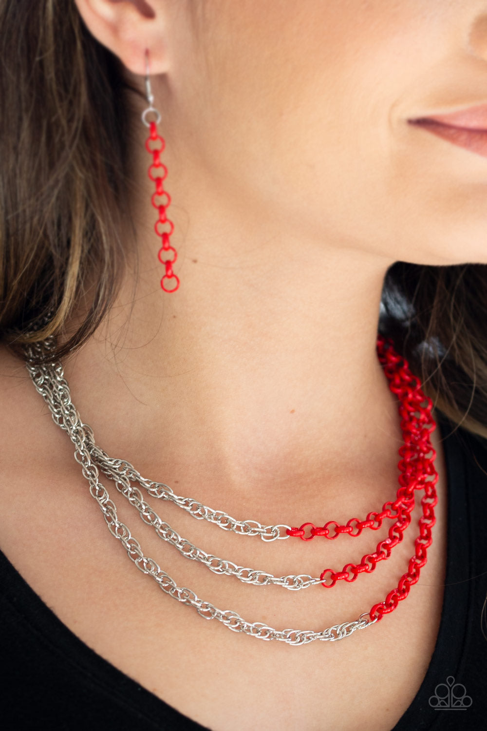 Turn Up The Volume - Red Necklace