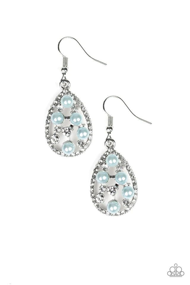 Fabulously Wealthy - Blue Paparazzi Earrings