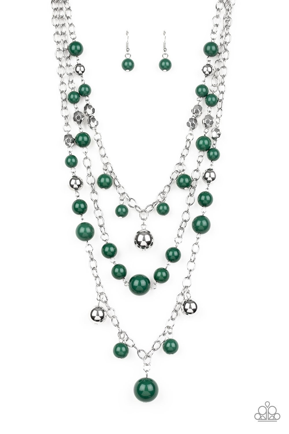 The Partygoer - Green Necklace