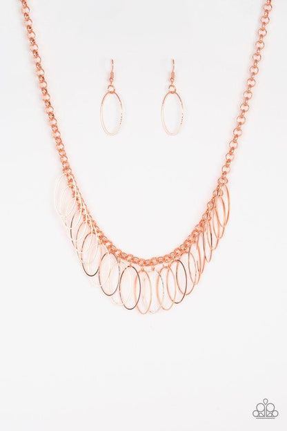 Fringe Finale - Copper Paparazzi Necklace