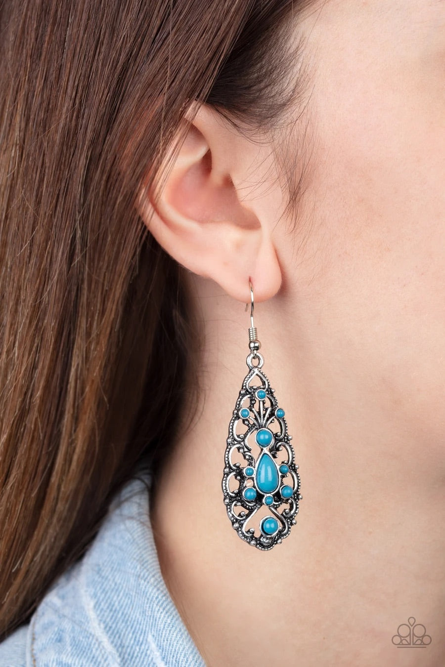 Fantastically Fanciful - Blue Earring