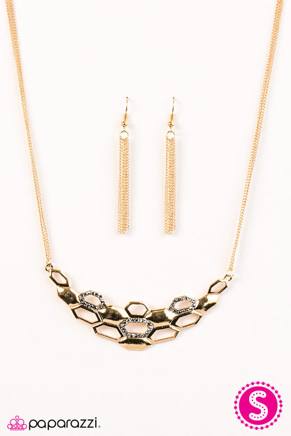 Queen Of The Hive - Gold Paparazzi Necklace