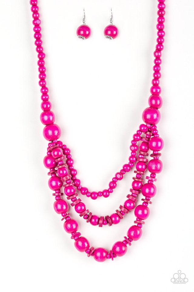 Rio Rainbows - Pink Paparazzi Necklace