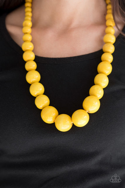 Effortlessly Everglades - Yellow Paparazzi Necklace