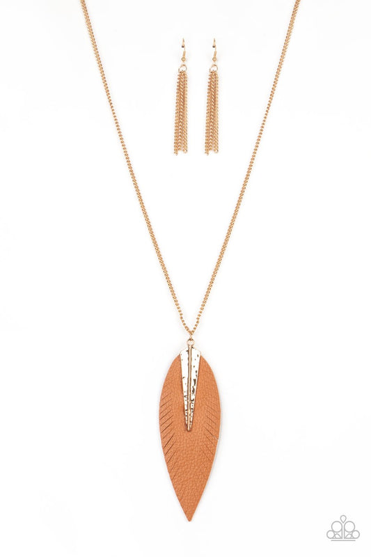 Quill Quest - Gold Paparazzi Necklace