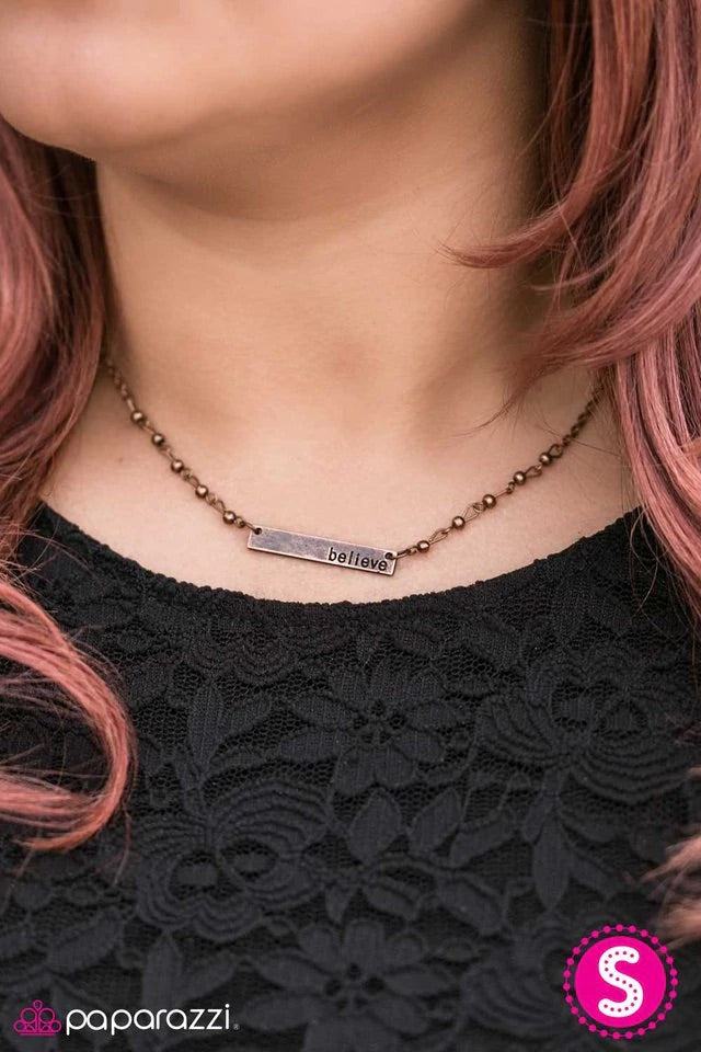 Just Believe - Copper Necklace