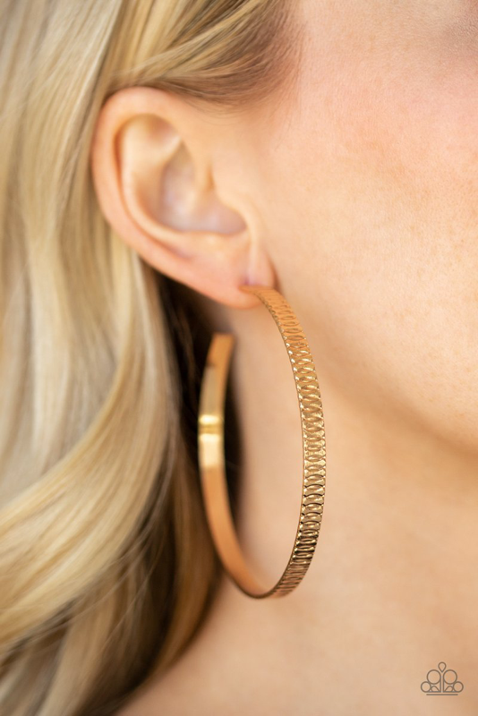 Retro Rebellion - Gold Paparazzi Earring