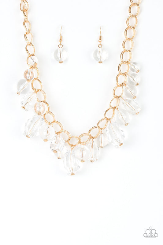 Gorgeously Globetrotter - Gold Paparazzi Necklace