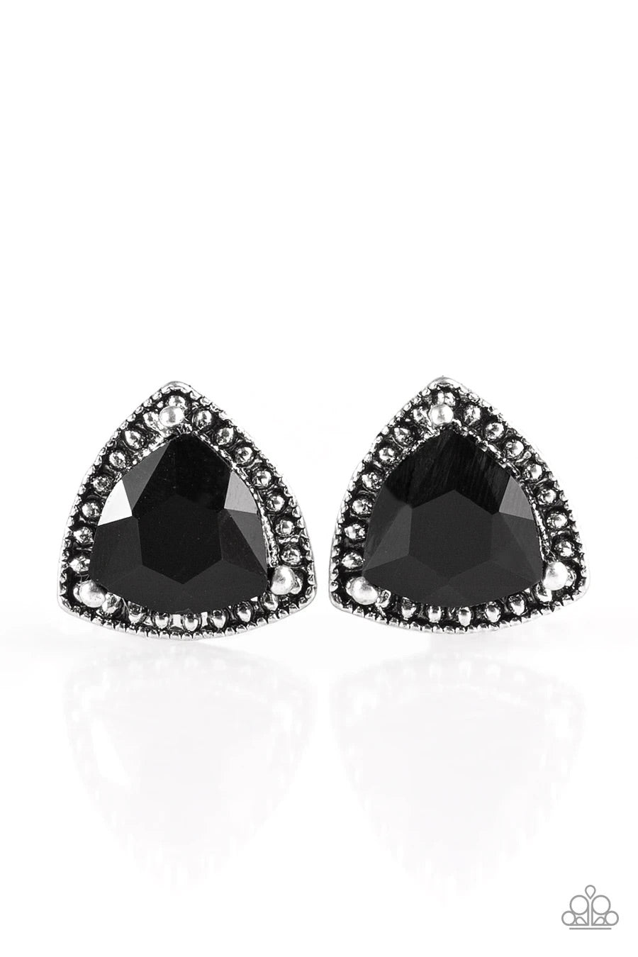 Daringly Duchess - Black Post Earring