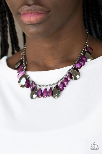 Hurricane Season - Purple Necklace