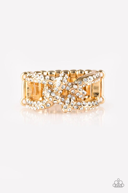Can Only Go UPSCALE From Here - Gold Paparazzi Ring