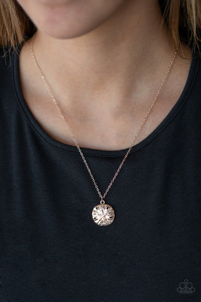 Sand Dollar Shores - Rose Gold Paparazzi Necklace