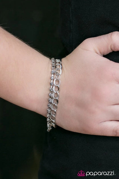 Double Time - Silver Paparazzi Bracelet