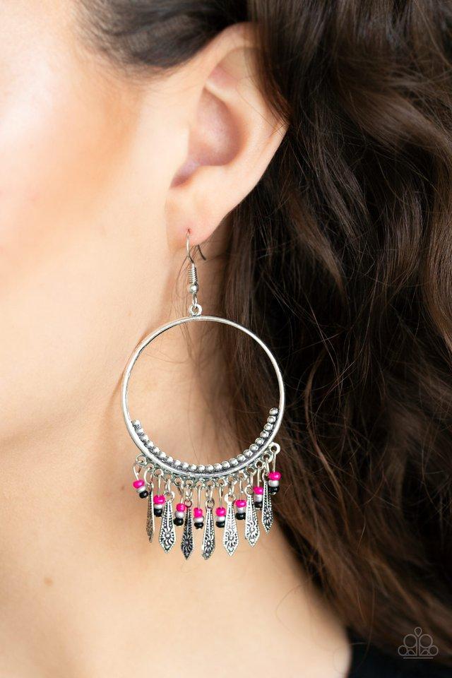 Floral Serenity - Pink Earring