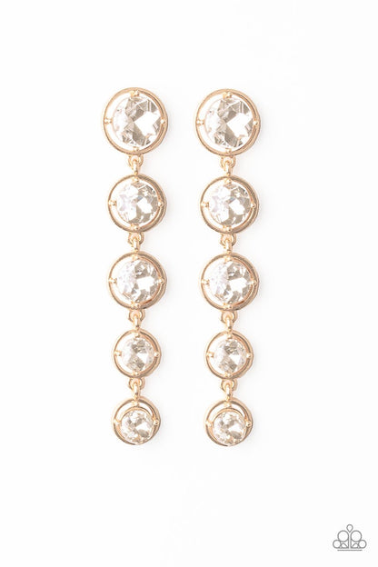 Drippin' In Starlight - Gold Paparazzi Earring