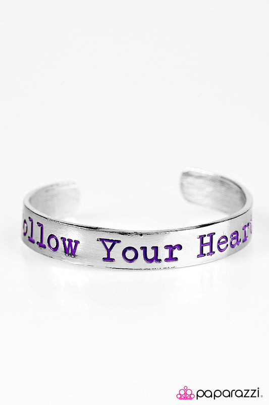 Wherever Your Heart Takes You - Purple Paparazzi Bracelet