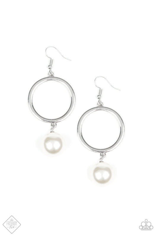 Grand Central Chic - White Earring