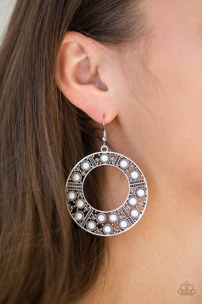 San Diego Samba - White Paparazzi Earring